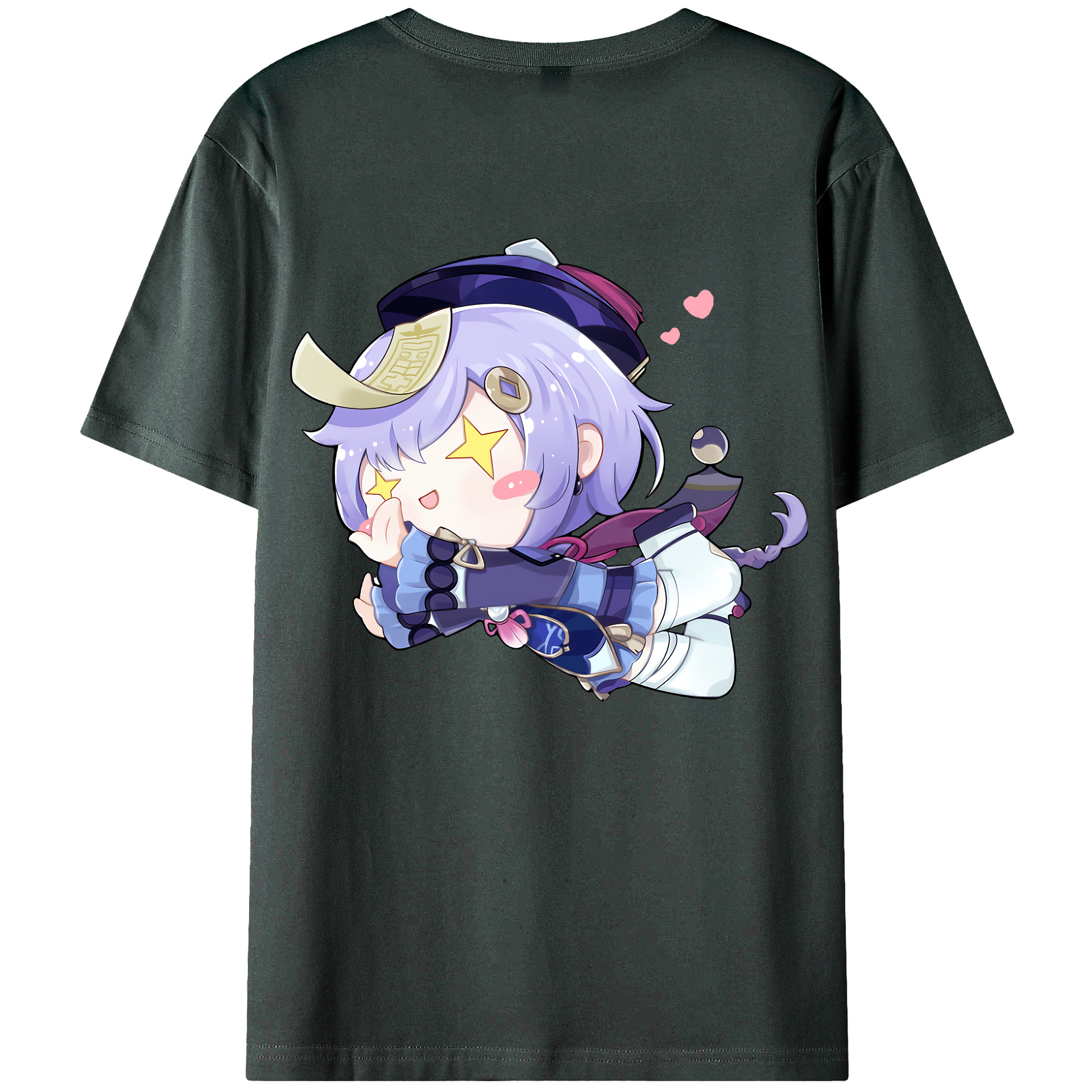 げんし神 七七 なな  genshin Nana 綿100％ メンズ半袖Tシャツ（バックプリント） 通気性